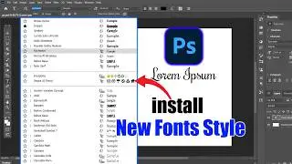 How to install font style in Photoshop
