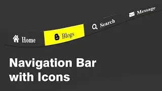 Awesome navigation bar with icons