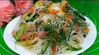 фунчоза салат тайёрлаш/Salat tayyorlash