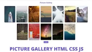 Picture Gallery HTML | CSS |  JAVASCRIPT PROJECT 