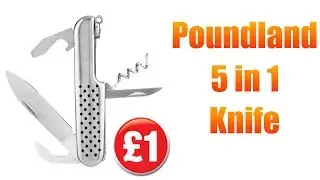 Cheapest Knife Ever? - £1 5 In 1 Camping Knife From Poundland Unboxing & Review