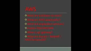 TCS AWS Interview Questions #aws