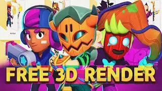 PACK GFX BRAWL STARS | RENDERS 3D BRAWLER | Shelly, Fang, Leon....