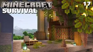 I turned a boring cave into this... Building an Abandoned Library - Minecraft Survival