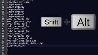 select line  notepad++