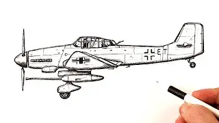 How to draw a Junkers Ju 87 Stuka