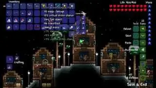 Terraria. Альпийская деревушка и добыча подарков