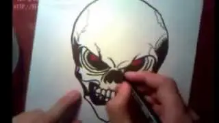 Граффити  Рисуем черепок