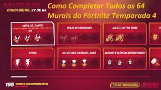 Como Completar Todos os 64 Murais do Fortnite Temporada 4 Capítulo 2