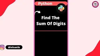 Sum of digits Using Python | #shorts #programming #pythonprogramming