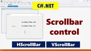 Demonstrate the use of Scrollbar control in c#.net