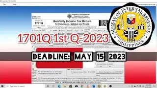 1701Q 1st Quarter-2023(Quarterly Income Tax Return) Deadline: May 15 2023