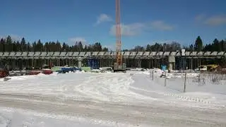 Как строят мост (путепровод) через Пироговское шоссе