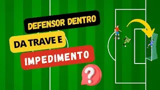 Defensor Dentro da Trave e Impedimento no Futebol 