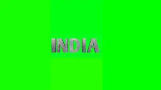 INDIA - 3D Text Green Screen