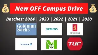 🔴 LATEST OFF CAMPUS DRIVE | Jobs and Internships | Batches: 2024 | 2023 | 2022 | 2021| 2020 🔥🔥