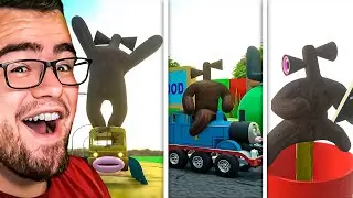Reacting to WEIRD SIREN HEAD Animations!