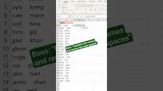 Using the UPPER and TRIM functions together in Excel