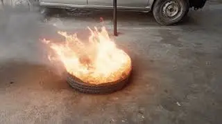 Fire burning tyre (Houdini Pyro)