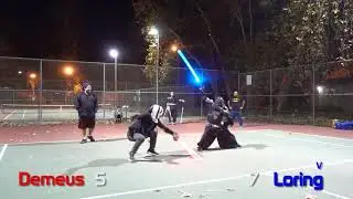 Genesis Badaxx vs SaberForge Bane real lightsaber battle