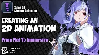 🦇Vivian - 2D Wallpaper Animation. Zenless Zone Zero🦇. Spine Pro 