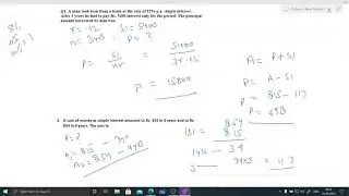 Time value of Money | Simple Interest