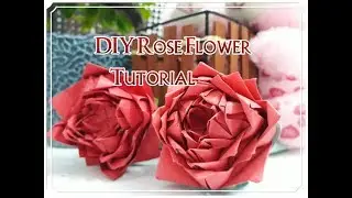 How to make paper rose flower | Simple and easy DIY paper craft tutorial