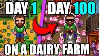 I Played 100 Days of Stardew Valley BUT as a Dairy Farmer