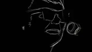 Procreate painting of Roy Orbison