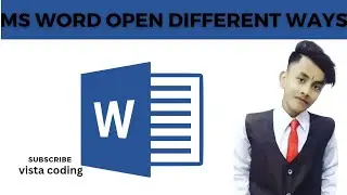 how many type open ms word by vista coding | MS word ko kaise open kare