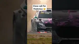 Close call for Roger Hodenius at Ypres Rally shakedown #rally #rallye #fun