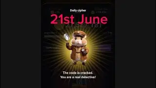 Hamster Kombat Daily Cipher for 21st June | Get 1million coins now