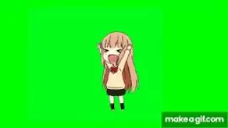 green screen anime girl