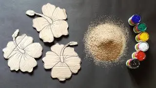 Unique Wall Hanging Craft | Best Out of Waste Cardboard and Sand | Home decoration ideas