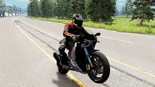 Acidentes de Moto - Beamng Drive #27 ❘ Moto Crash