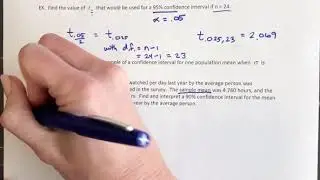 Confidence Interval for One Population Mean (t-interval)