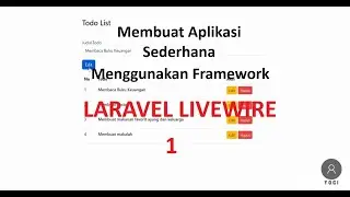 1 || Pengenalan Kelas dan Laravel Livewire