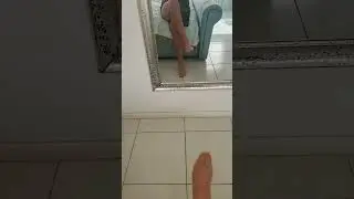 Crossdresser long legs in pantyhose