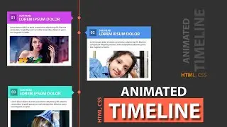 How to create animated timeline using HTML & CSS | Timeline using html and bootstrap css
