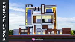 SKETCHUP IT | House Desing Sketchup 2021 V-Ray 5 Tutorial | Sketchup Tutorial