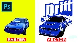 Vectorize a Drift Car in PHOTOSHOP (Photo to Vector)