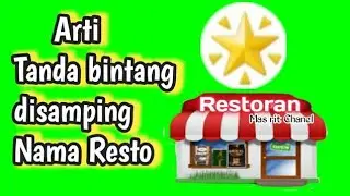 Arti tanda BINTANG disamping Nama Restoran