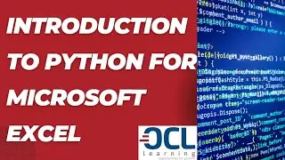 Introduction to Python for Microsoft Excel