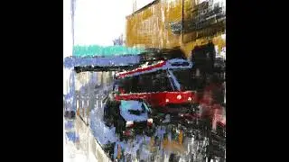 Cityscape painted using Procreate