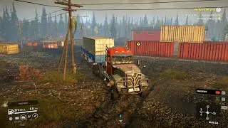 Snow Runner - Harbor Delivery - deliver drilling equipment to the port #gaming #gameplay
