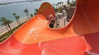 Extreme BIG DROP Odyssey of Terror Tube Slide at Aquaventure Waterpark Dubai