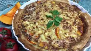 Herzhafte Kürbistarte / Superleckere Kürbis Quiche mit Käse ⚠️ Achtung mega lecker!