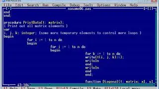 Diagonals calculation program