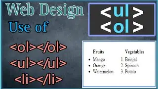 What is ol & ul || order list and unordered list in html || Web design tutorials part - 9