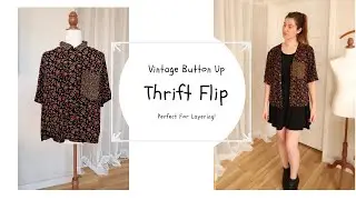 Vintage Button Up Into Cute Autumn Shrug